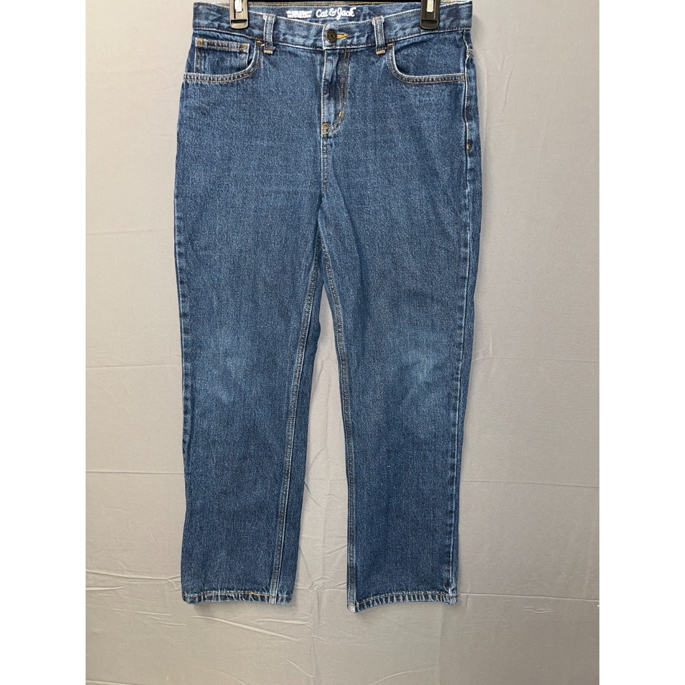 Cat &‎ Jack Relaxed Jeans Womens 16 Blue Denim Cotton Medium Wash Straight Leg